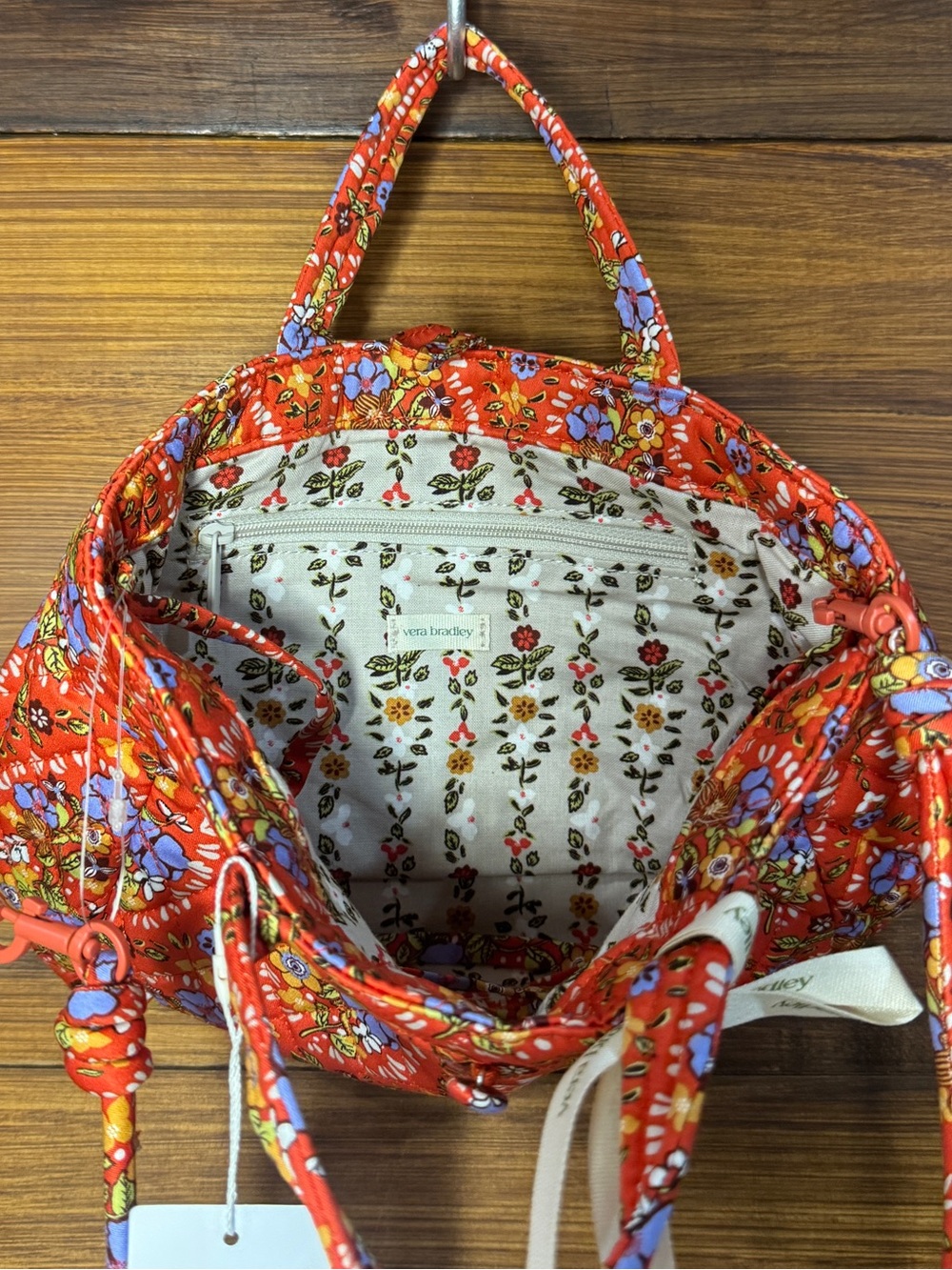 NWT Vera Bradley Mini Hathaway Tote in Garden Paisley - Picture 4 of 6